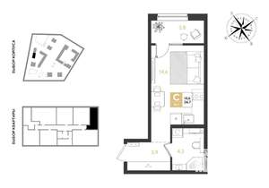 Студия квартира, вторичка, 27м2, 2/9 этаж