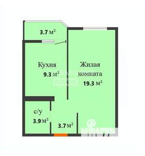 1-к квартира, вторичка, 36м2, 16/18 этаж