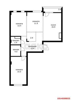3-к квартира, вторичка, 81м2, 4/4 этаж