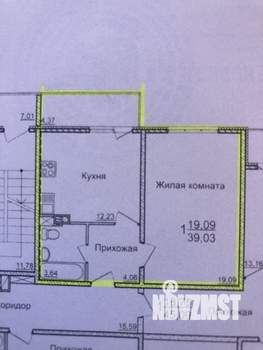 1-к квартира, вторичка, 39м2, 16/20 этаж