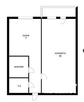 1-к квартира, вторичка, 30м2, 1/10 этаж