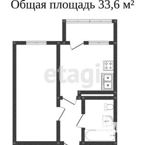 1-к квартира, вторичка, 35м2, 16/18 этаж