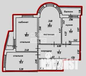 3-к квартира, вторичка, 90м2, 16/17 этаж