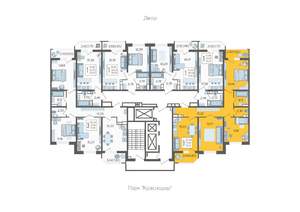 3-к квартира, строящийся дом, 79м2, 9/23 этаж