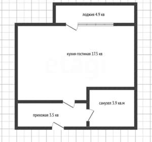 Студия квартира, вторичка, 25м2, 6/16 этаж