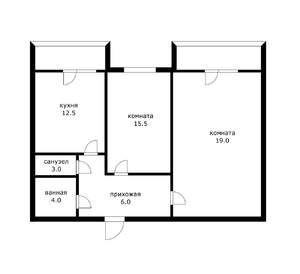 2-к квартира, вторичка, 60м2, 6/15 этаж