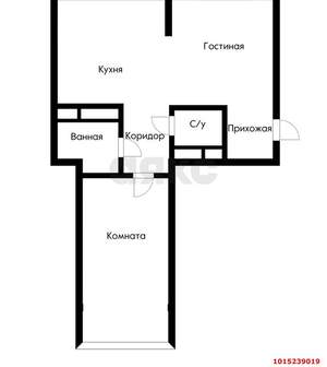 2-к квартира, вторичка, 49м2, 1/14 этаж