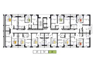3-к квартира, строящийся дом, 55м2, 11/16 этаж