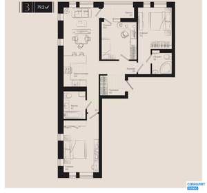 3-к квартира, вторичка, 79м2, 12/18 этаж