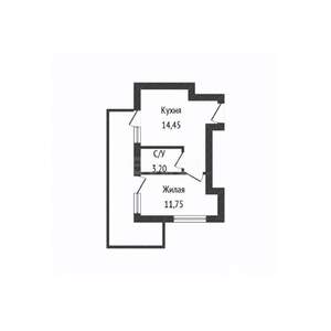 1-к квартира, вторичка, 47м2, 12/21 этаж