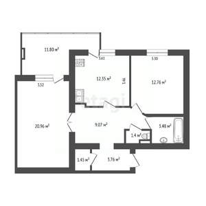 2-к квартира, вторичка, 69м2, 5/10 этаж