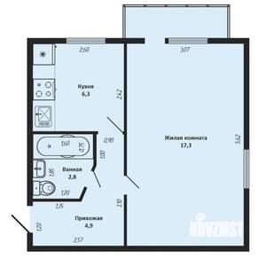 1-к квартира, вторичка, 31м2, 5/5 этаж