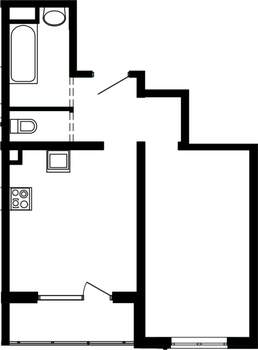 1-к квартира, вторичка, 35м2, 7/25 этаж