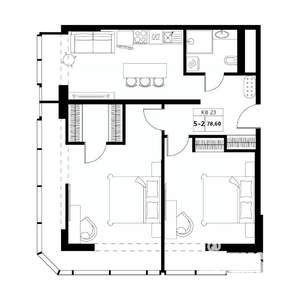 3-к квартира, строящийся дом, 79м2, 13/19 этаж