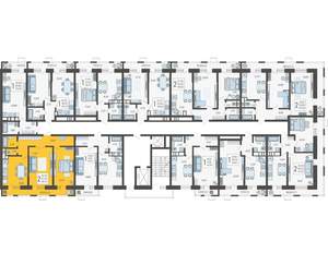 2-к квартира, строящийся дом, 67м2, 3/12 этаж