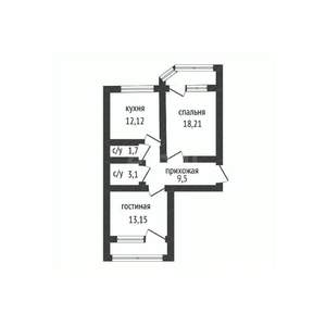 2-к квартира, вторичка, 59м2, 11/22 этаж