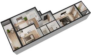 2-к квартира, вторичка, 65м2, 5/18 этаж