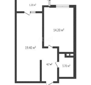 1-к квартира, вторичка, 43м2, 2/19 этаж