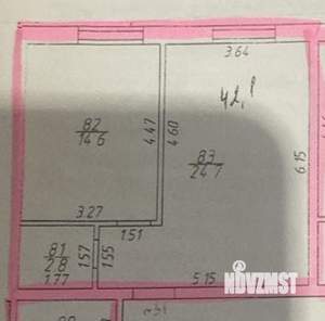 Студия квартира, вторичка, 42м2, 3/3 этаж