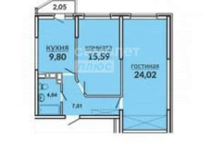 2-к квартира, вторичка, 61м2, 10/16 этаж