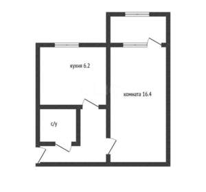 1-к квартира, вторичка, 32м2, 2/5 этаж