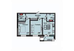2-к квартира, вторичка, 54м2, 5/9 этаж