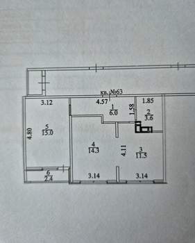 2-к квартира, вторичка, 50м2, 7/8 этаж