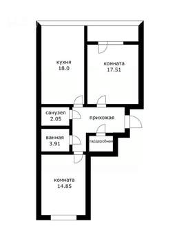 2-к квартира, вторичка, 70м2, 18/20 этаж