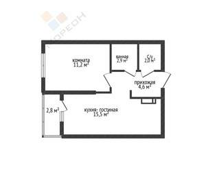 1-к квартира, вторичка, 36м2, 8/24 этаж