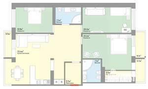 3-к квартира, вторичка, 142м2, 14/15 этаж