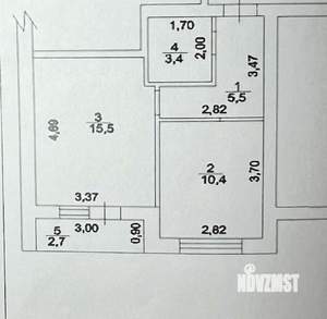 1-к квартира, вторичка, 38м2, 6/7 этаж