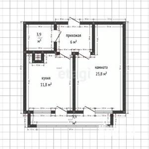 1-к квартира, вторичка, 40м2, 17/17 этаж