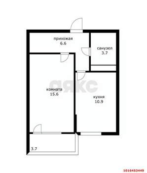 1-к квартира, вторичка, 37м2, 21/24 этаж