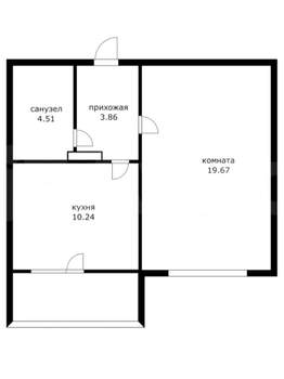 1-к квартира, вторичка, 40м2, 4/15 этаж