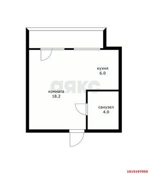 1-к квартира, вторичка, 32м2, 5/5 этаж