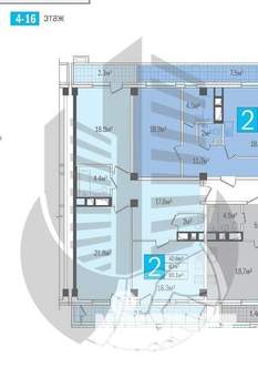 2-к квартира, вторичка, 88м2, 15/16 этаж
