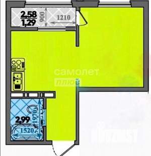 Студия квартира, вторичка, 25м2, 2/17 этаж