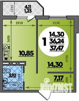 1-к квартира, вторичка, 37м2, 2/8 этаж