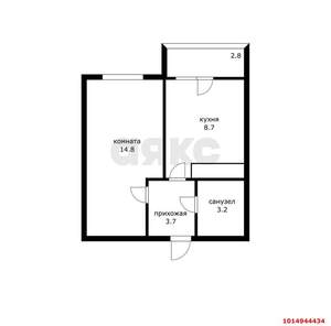 1-к квартира, вторичка, 34м2, 4/24 этаж