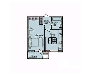 1-к квартира, вторичка, 41м2, 11/18 этаж