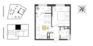 1-к квартира, вторичка, 39м2, 3/18 этаж