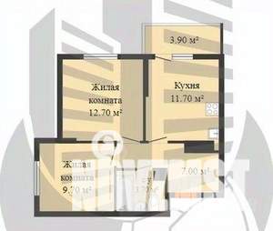2-к квартира, вторичка, 49м2, 8/15 этаж