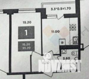 1-к квартира, вторичка, 36м2, 6/12 этаж