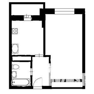 1-к квартира, вторичка, 38м2, 22/24 этаж