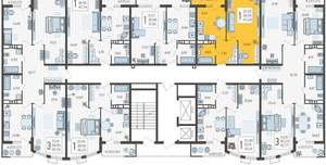 1-к квартира, вторичка, 40м2, 20/21 этаж