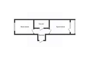 1-к квартира, вторичка, 40м2, 4/4 этаж