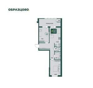 2-к квартира, вторичка, 62м2, 16/18 этаж