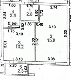 1-к квартира, вторичка, 32м2, 3/3 этаж