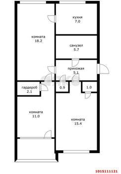 3-к квартира, вторичка, 70м2, 5/5 этаж