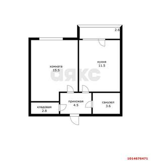 1-к квартира, вторичка, 42м2, 8/22 этаж